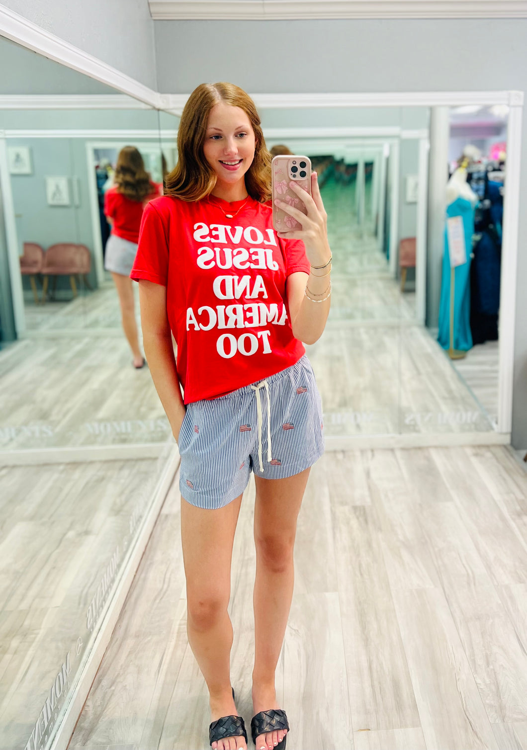 Loves Jesus & America Tee