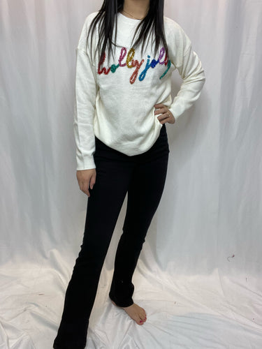 High Rise Crop Flare Black