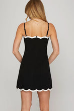 Scallop Detail Mini Dress