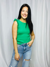 Ruffle Sweater Knit Tank