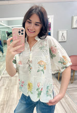 Scalloped Floral Blouse