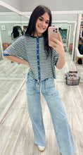 Striped Button Down tee
