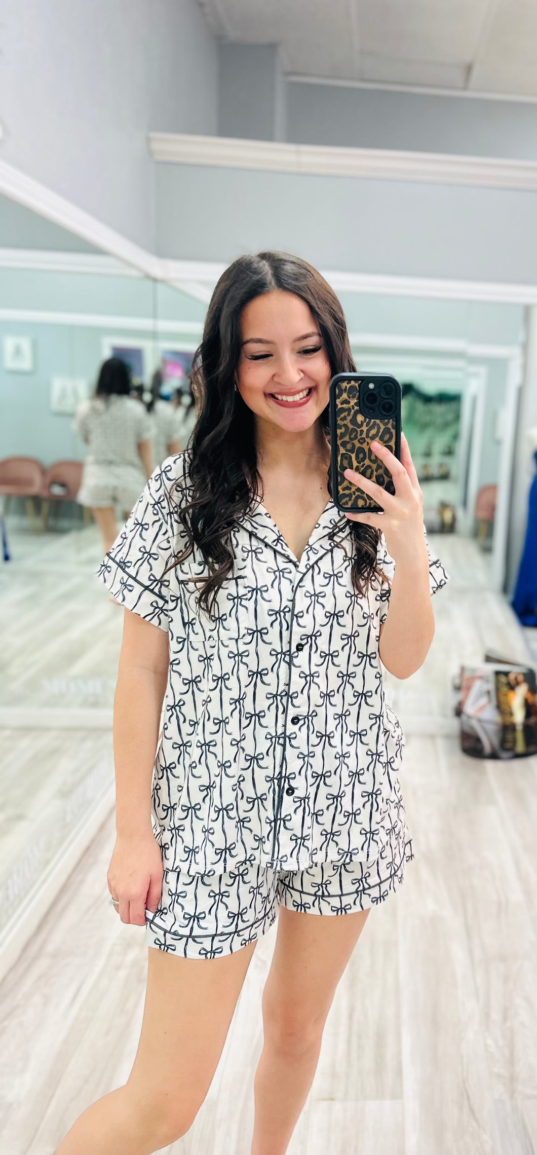 Bow Fanatic Silk PJ Set