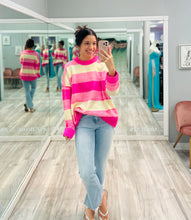 Pink Striped Sweater