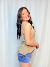 Open Back Tan Tank