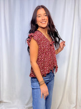 Floral Red Babydoll Top