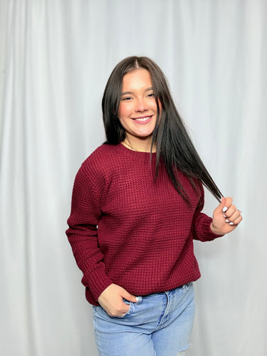 Waffle Knit Sweater