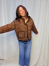 Quilted Leopard Puffer Jacket