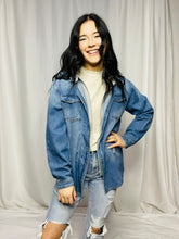 Risen Denim Jacket with Drawstring Hood