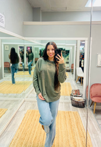 Ribbed Long Sleeve Tee