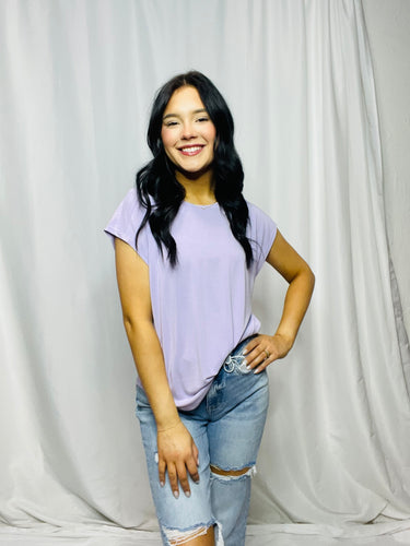 Lavender Cap Sleeve Tee