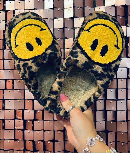 Leopard Smiley Slippers