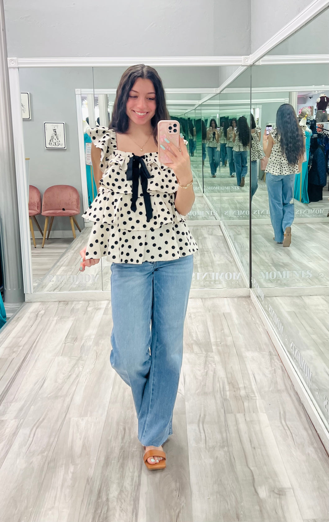 Ruffled Polka Perfection Top