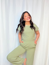 Light Olive Linen Pant Set