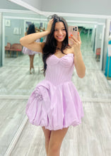 Grey Violet Ruched Mini Dress
