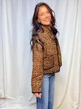 Quilted Leopard Puffer Jacket