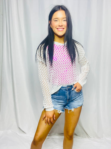 Walk on the beach knit top