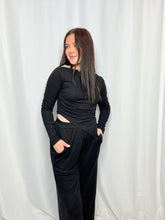 Black Asymmetric Hem Set