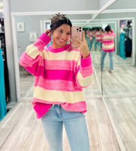Pink Striped Sweater