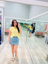 Denim Ruffle Skirt
