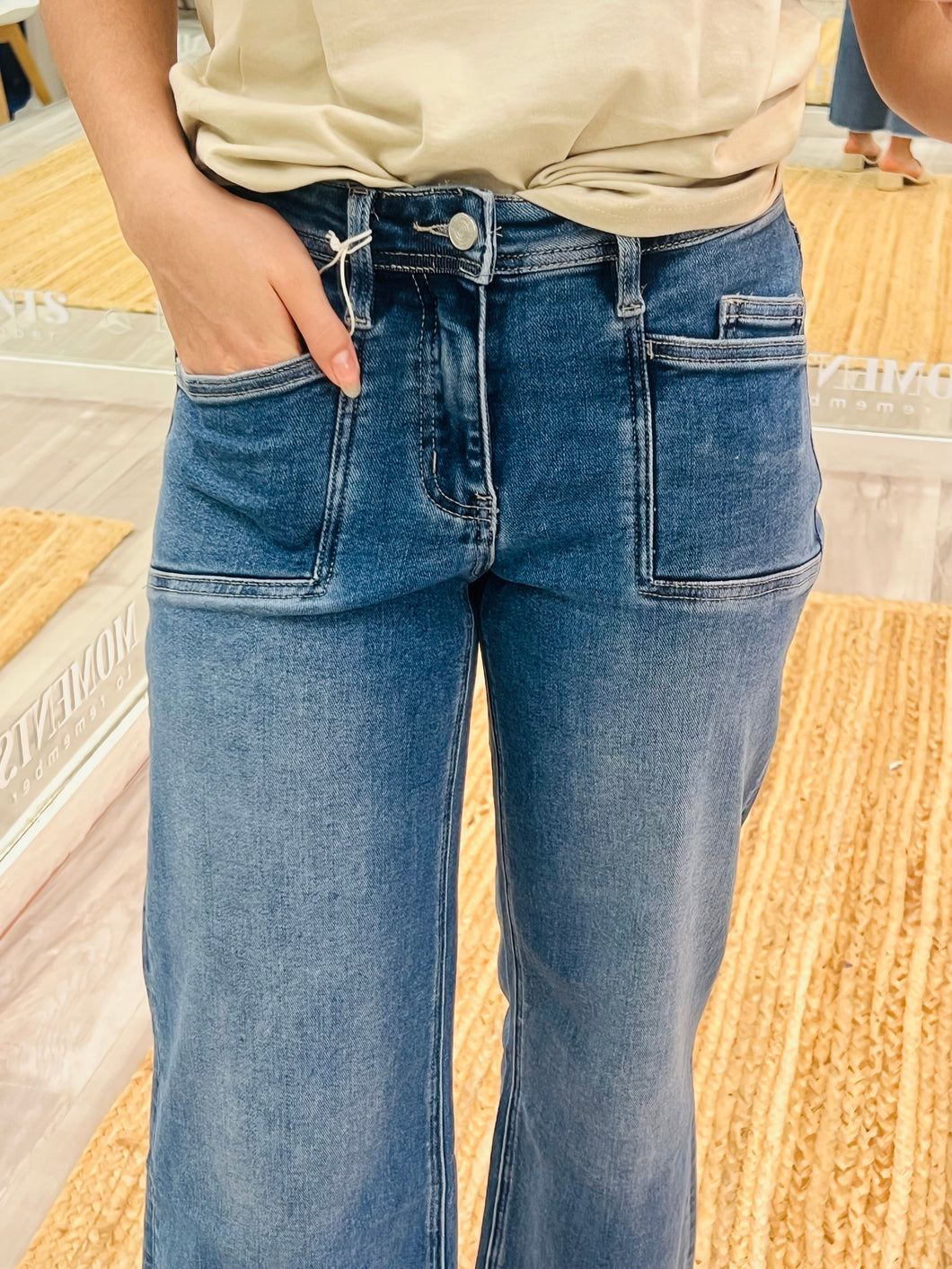 Mckenzie Cropped Wide Leg Jean