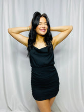 Ruched Dreams Black Dress