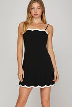 Scallop Detail Mini Dress