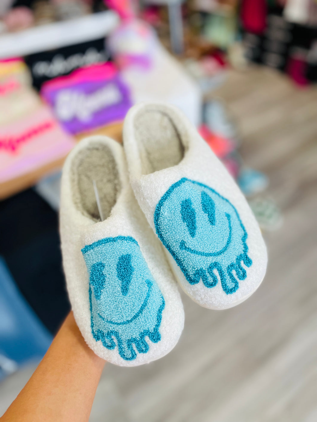 Drippy Smiley Slippers