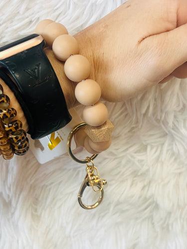 Stretch Beaded Ball Key Rings