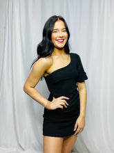 Sleek and Chic One Shoulder Mini Dress