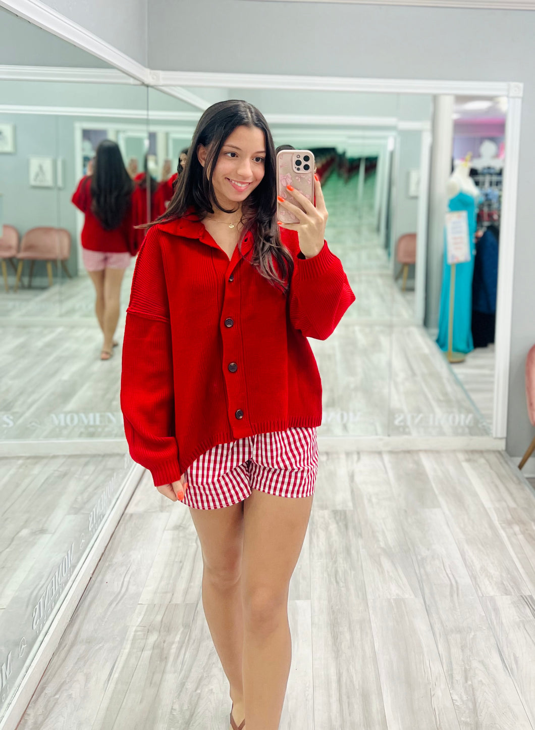Fire Button Down Sweater