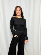Black Asymmetric Hem Set