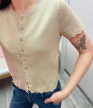 Scalloped Button Up Blouse
