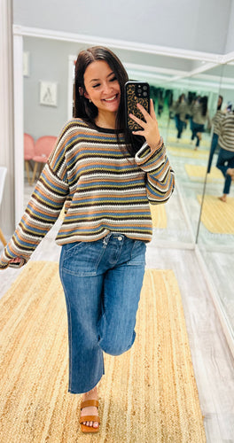 Fallin for you Striped Sweater