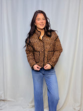 Quilted Leopard Puffer Jacket