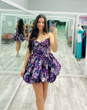 Floral Plum Bubble Dress