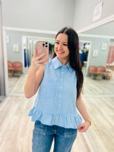 Bluebell Striped Button Up