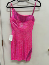 One Shoulder Sequin Dress W Fringe
