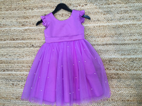 Pearly Purple Toddler Dress