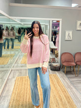 Pink + White Striped Sweater