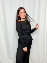 Black Asymmetric Hem Set