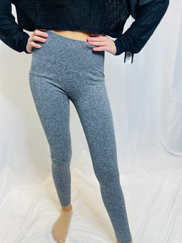 Charcoal Ribbed Pocket Leggings