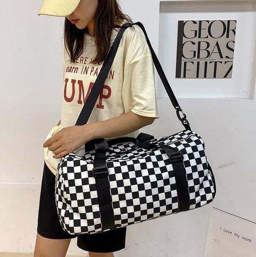 Checkered Duffle Bag