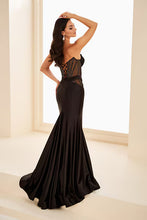 Navy Rouched Corset Top Dress