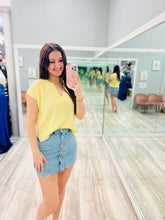 Denim Ruffle Skirt