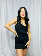 Ruched Dreams Black Dress