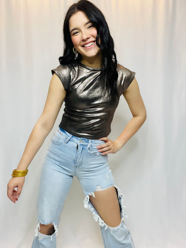 Beautiful in Bronze Crop Top