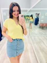 Denim Ruffle Skirt