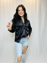 Back in Black Silk Top