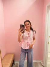 Flower Puff Sleeve Top